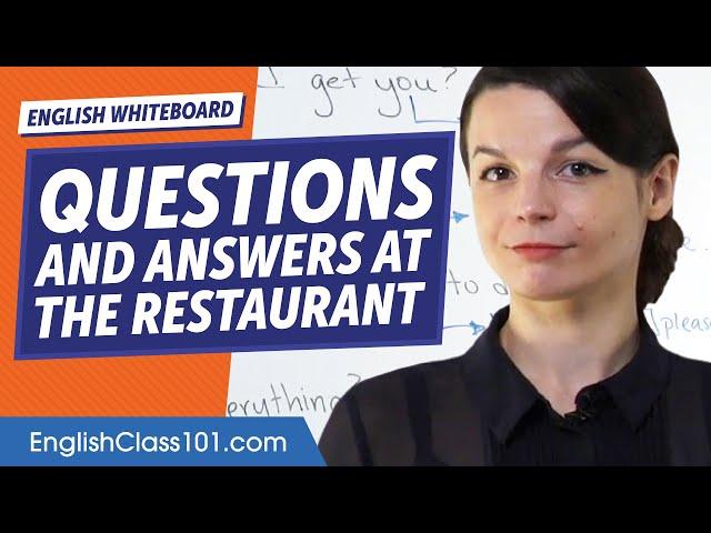 Restaurant Service Questions and Answers | Learn English Vocabulary for Beginners