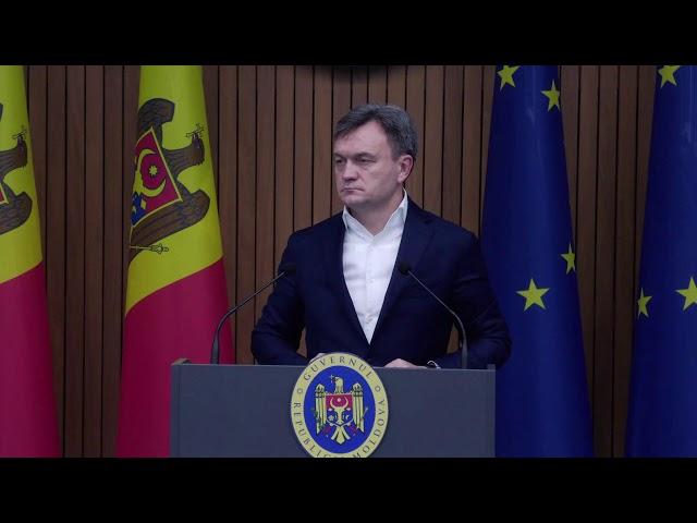 Conferință de presă susținută de prim-ministrul Republicii Moldova, Dorin Recean