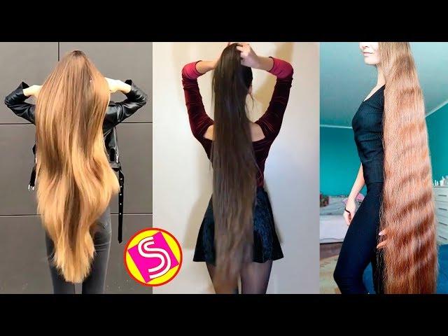 New Oddly Satisfying Hair Video 2023 | Extremely Long Hair Girls - Rapunzels in Real Life