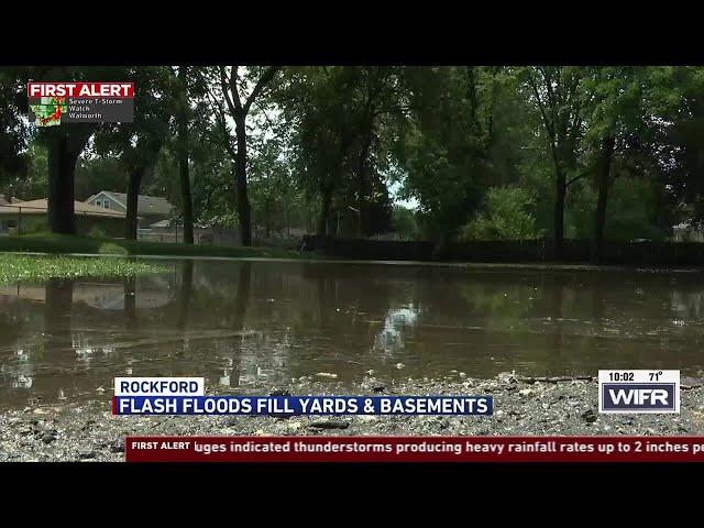 Rockford-area flash flooding transforms front yards into lakes