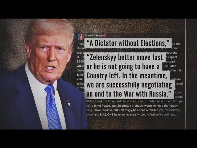 President Trump blames Ukraine for the war, even though Russia invaded 3 years ago