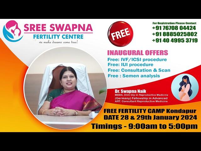 Best IVF & Fertility treatment by Sree Swapna Fertility Centre Hyderabad-Dr.Swapna Naik