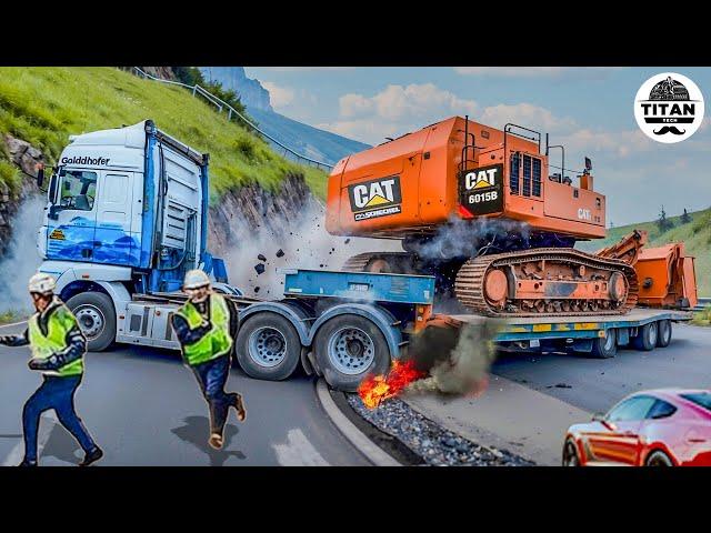 Dangerous Idiots Fastest Truck & Heavy Equipment Fails | Extreme Oversized Truck Transport #1