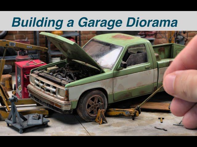 Building a Garage Diorama with Chevy S-10 1/25 Scale Model Pickup