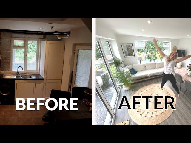 Home renovations before and after - DIY kitchen reveal #homerenovation #homeimprovement #hometour