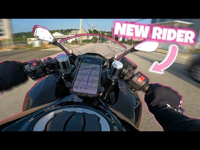 RIDING TO WORK ON MY NINJA 500! | Girl MotoVlog