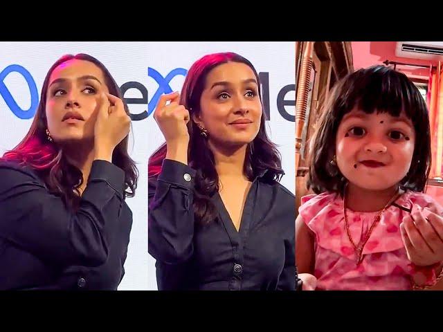 Shraddha Kapoor Recreates Viral Little Girl's Makeup Video ️ Nandhooty Reels | Meta Event