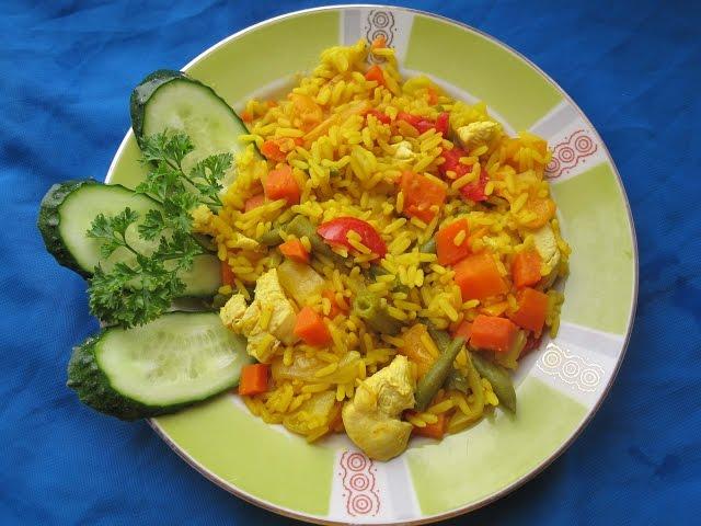  Ризотто  с курицей и овощами 