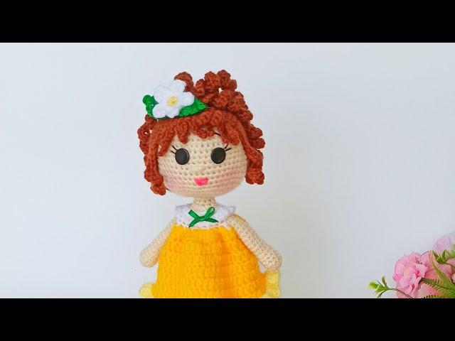 Very beautiful  How to make a beautiful doll face // Crochet head