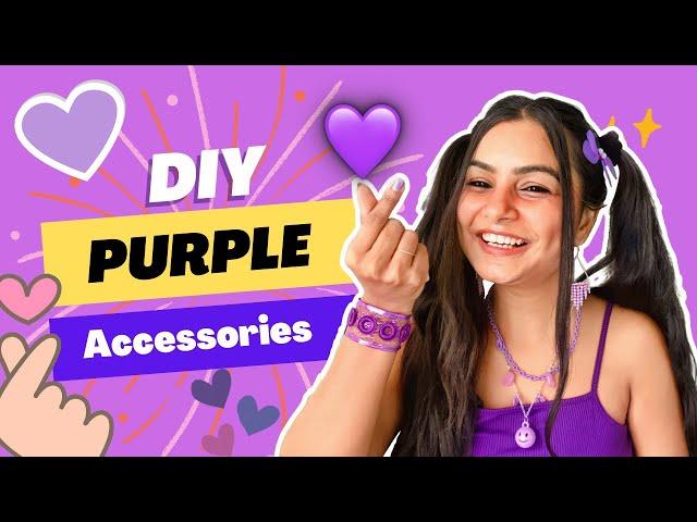 I crafted only PURPLE Accessories  #crafteraditi #youtubepartner #shorts #DIY #BTS @CrafterAditi