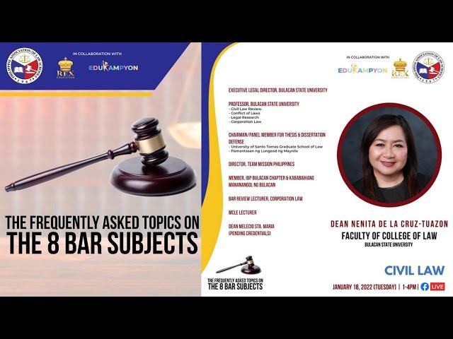 Civil Law | The Frequently Asked Topics on the 8 Bar Subjects