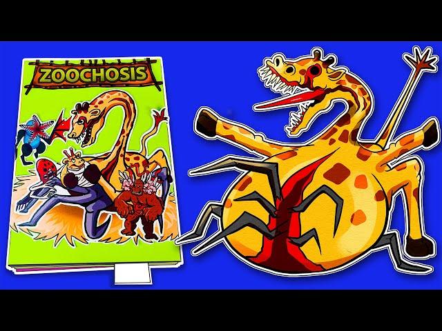 Making ZOOCHOSIS Monster AnimalsGame Book（+ Giraffe Pregnant Squishy）DIY 동물원