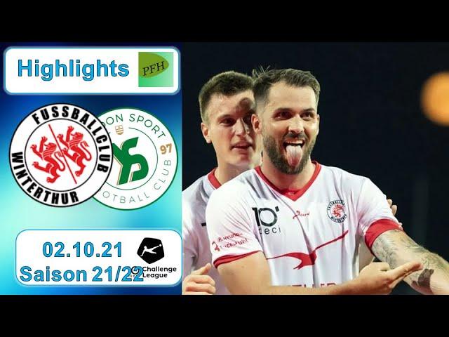 Highlights: FC Winterthur vs Yverdon - Sport FC (02.10.21)