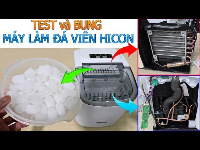 Test và Bung MÁY LÀM ĐÁ VIÊN Mini HICON XIAOMI