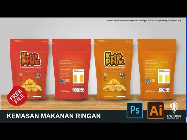 Free File : Download Desain Kemasan Makanan CoreldDraw Dan Photoshop Gratis