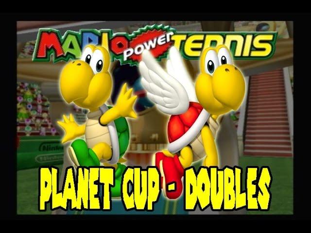 Mario Power Tennis (GCN) - Planet Cup (Doubles) - Koopa Troopa and Koopa Paratroopa