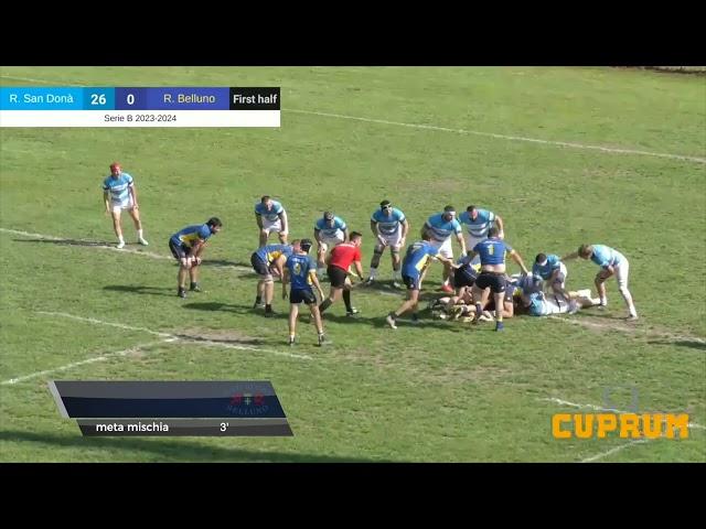 Highlights | Rugby San Donà vs Rugby Belluno | Serie B 2023-24