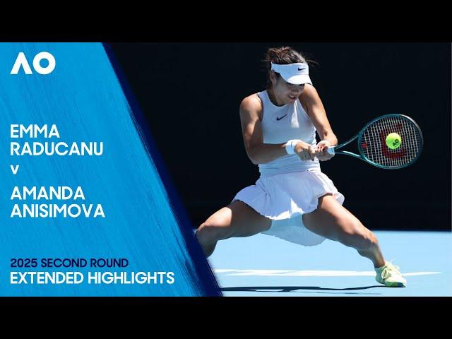 Emma Raducanu v Amanda Anisimova Extended Highlights | Australian Open 2025 Second Round