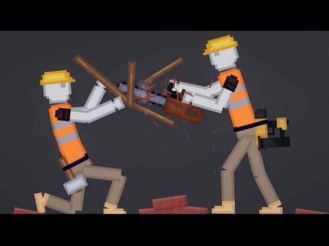 People Fight Each Other On Construction Zone In People Playground (7)