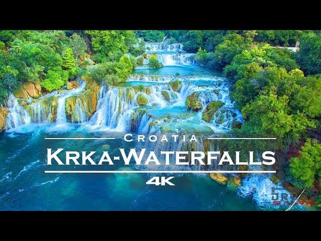 KRKA Waterfalls / National Park, Croatia  - by drone [4K] remastered