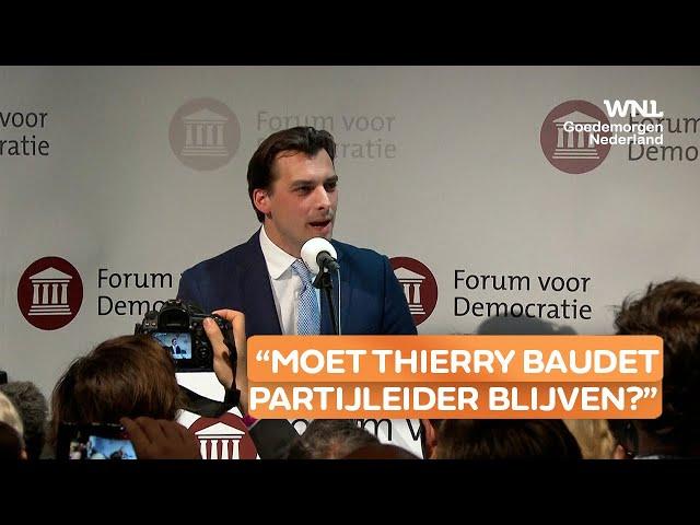 Forum voor Democratie wil bindend referendum over leiderschap Thierry Baudet