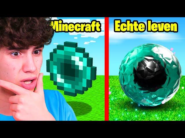 Reageren Op MINECRAFT vs ECHTE LEVEN!