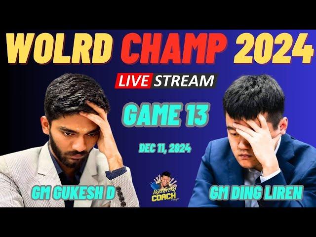 BAGONG TIRA AGAD SA OPENING! GUKESH VS DING! World Chess Championship 2024 Round 13