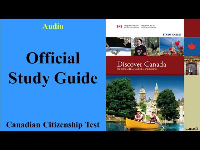 Canadian Citizenship Test 2021 | Discover Canada | Official Study Guide | AUDIO