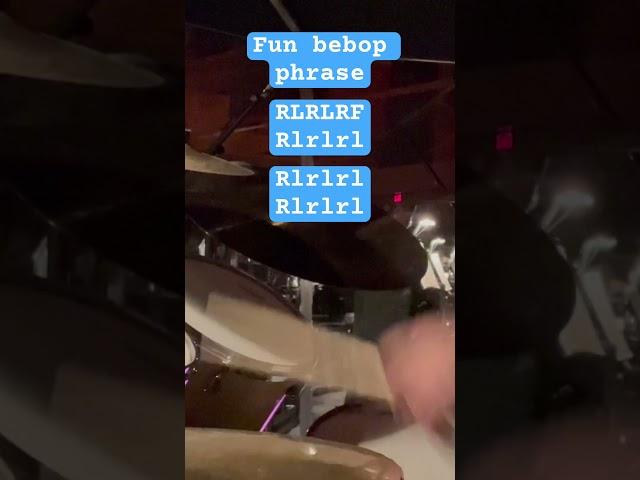 Fun bebop phrase!  #bebop #drumming #practice #swing #drums #fun