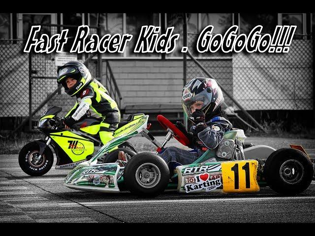 Fast Racer Kids. Minimoto vs Karting. Tima Kuleshov 2years 2015