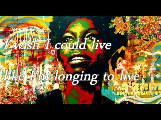 NINA SIMONE - I wish i knew how it would feel to be free-LYRICS