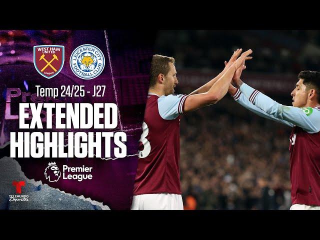 West Ham vs. Leicester City | Highlights Premier League | Jornada 27 | Telemundo Deportes