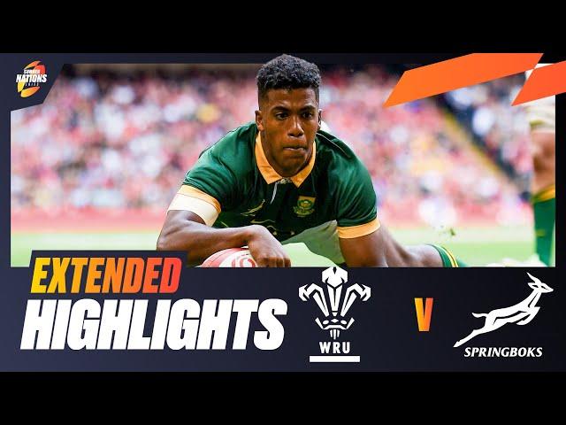 SPRINGBOKS ON FIRE   | Wales v South Africa | Extended Highlights | Summer Nations Series