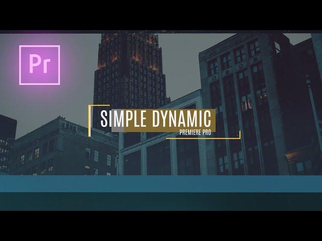 FREE Premiere Pro Template - Simple Dynamic Slideshow