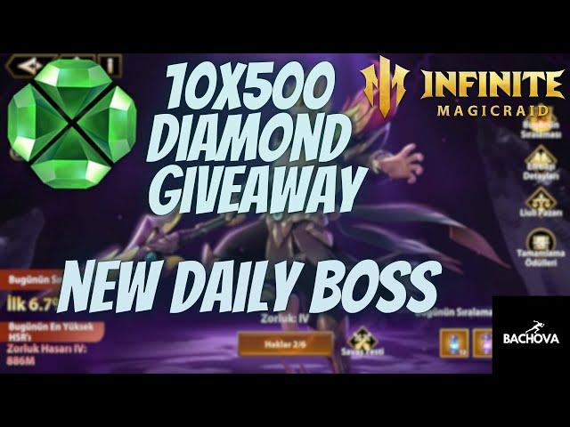 Infinite Magicraid-10x500 Diamond Giveaway & New Daily Boss