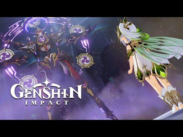 Scaramouche Versus Nahida & Traveler Cutscene | Balladeer Boss Fight Time Loop | Genshin Impact 3.2