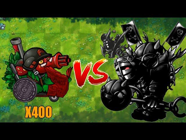 PVZ 1 Fusion 2.3 Challenge!! 400 Plants Fusion VS 40000 Ultimate Obsidian Gargantuar Who Will Win?