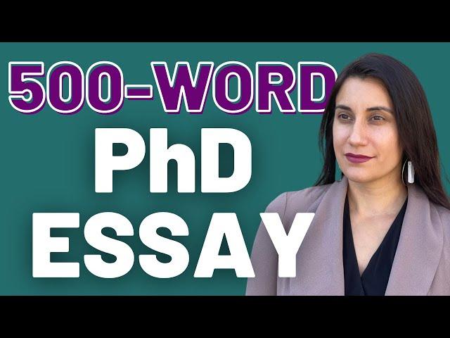 How to write a 500-word PhD Statement of Purpose [real example]