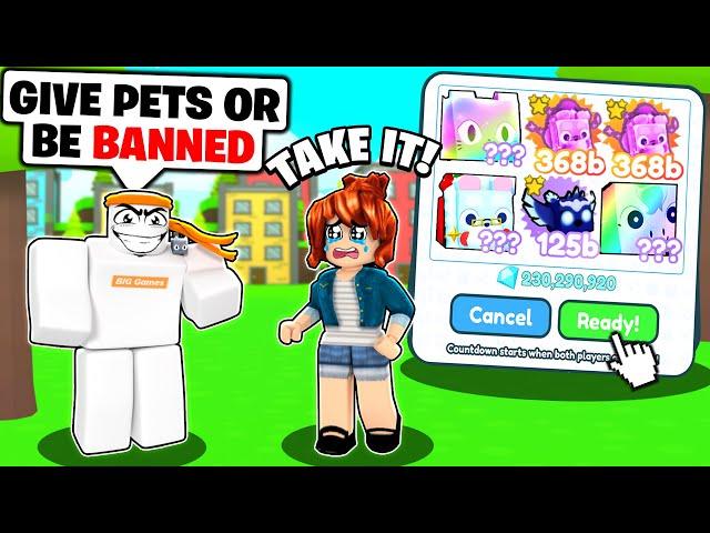 This Scammer Said He Was The OWNER Of Pet Sim X To Steal Pets! (Roblox Pet Simulator X)