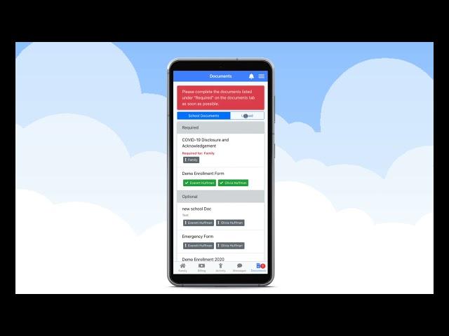 ChildPilot - Parent Portal App: Documents Tab