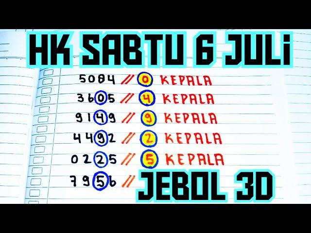 PREDIKSI HK 6 JULI 2024 | BOCORAN TOGEL HONGKONG MALAM INI | HK JITU MALAM INI