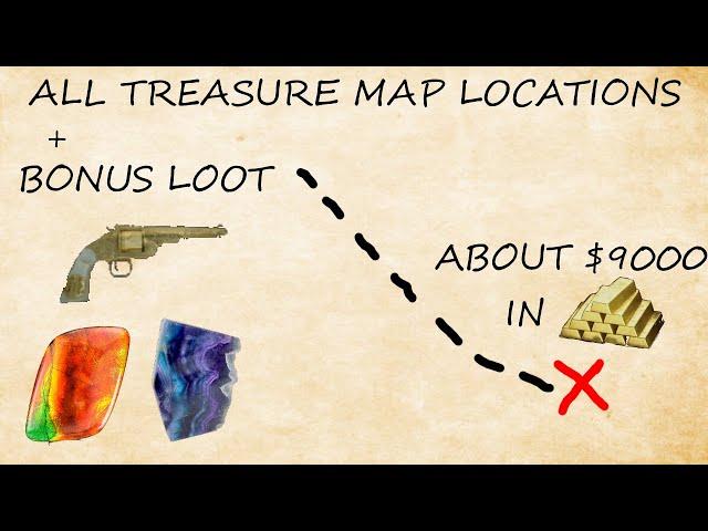 Red Dead Redemption 2 All Treasure Maps Locations + Bonus Location