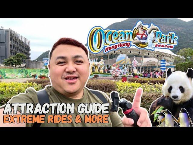 HONG KONG VLOG 2024 | OCEAN PARK HONG KONG ATTRACTION GUIDE 2024 + TRYING EXTREME RIDES & MORE