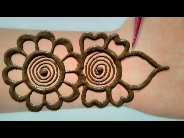 Full hand flower mehndi design | easy henna design for beginners