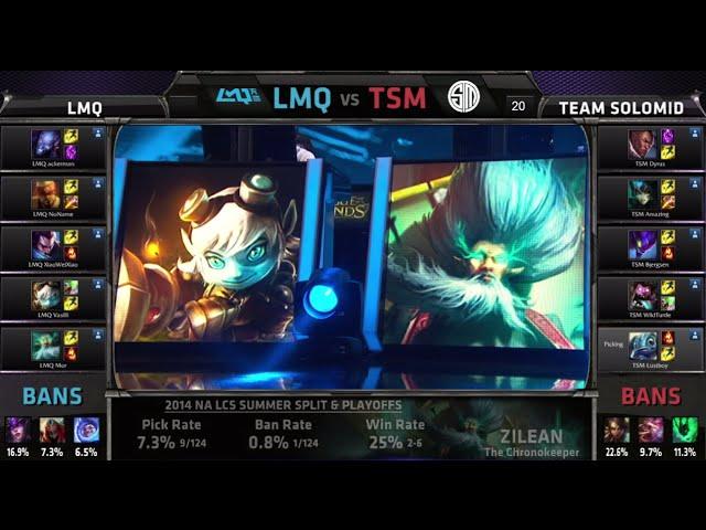 TSM vs LMQ Game 1 | Semi Finals NA LCS Summer 2014 Playoffs | LMQ vs TSM G1 PAX S4 Worlds Regionals