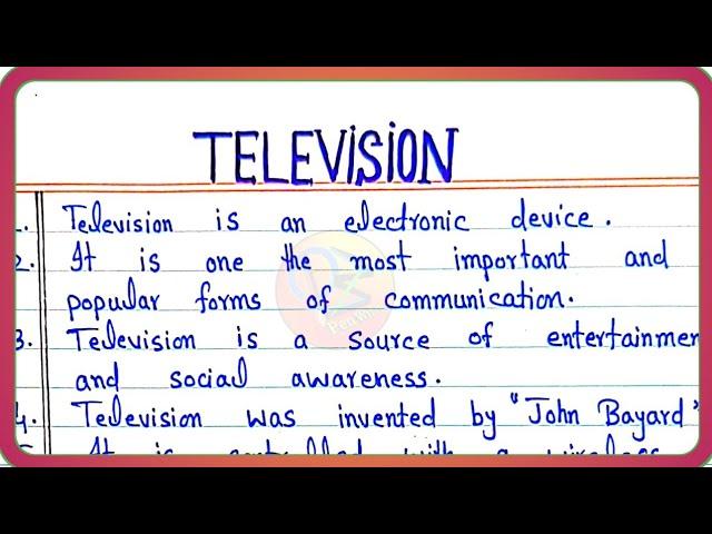 10 Lines essay on Television in english