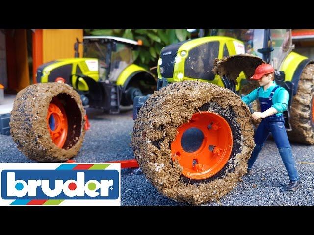 BRUDER toys RC tractor MUD WHEELS change!