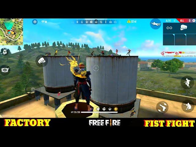 GARENA FREE FIRE FACTORY FIST FIGHT (WTF FUNNY FAILS)- FF FACTORY ROOF CHALLENGE - FACTORY FREE FIRE