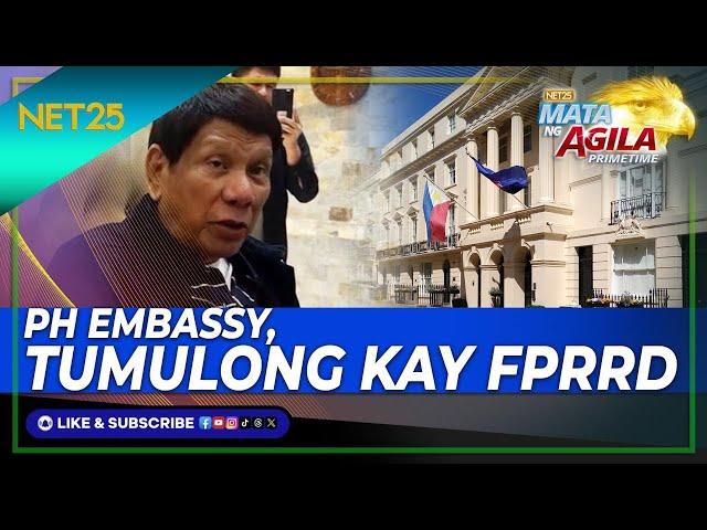 PH EMBASSY SA THE HAGUE, NAGBIGAY NG TULONG KAY FPRRD