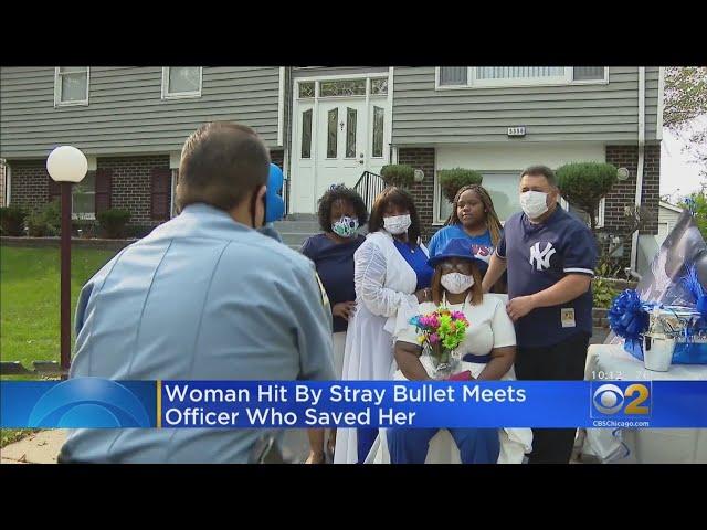 Woman Wounded By Stray Bullet Reunites With CPD Officer Who Saved Her